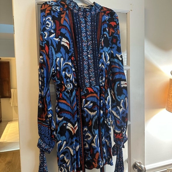 Farm Rio Black Toucans Scarf Mini Dress - Picture 4 of 5